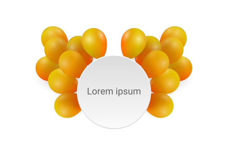 Bank circle paper balloons. design for happy new yer or Happy birthday. Celebraties concept.  vector