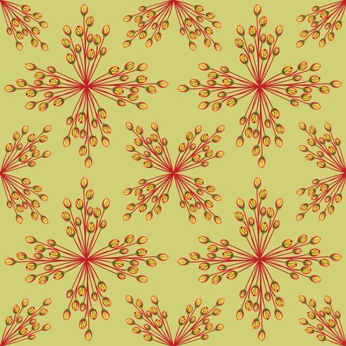 Abstract textured floral seamless pattern. Geometric flowers vector