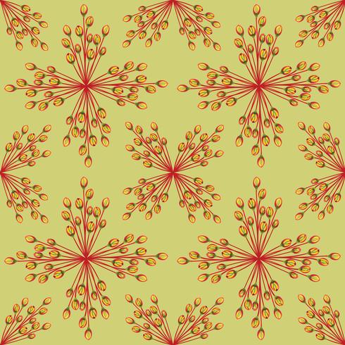 Abstract textured floral seamless pattern. Geometric flowers vector