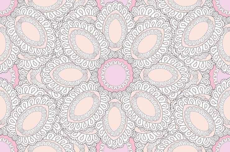 Abstract floral ethnic pattern. Geometric floral ornament. vector
