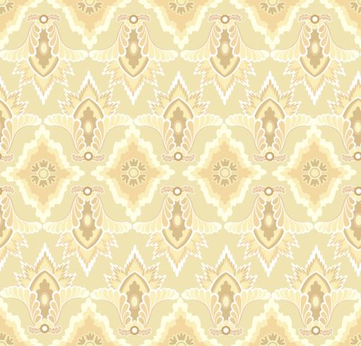 Oriental flower pattern Abstract floral ornament Swirl fabric background vector