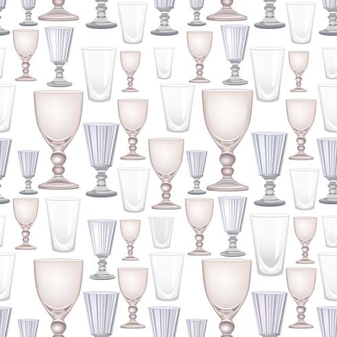 Wine glass seamless pattern. Drink wine background. Vinary party decor vector