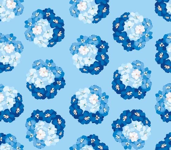 Abstract floral tile pattern. Garden flower background vector