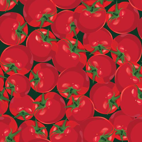 seamless background from ripe autumn vegetable tomato vector