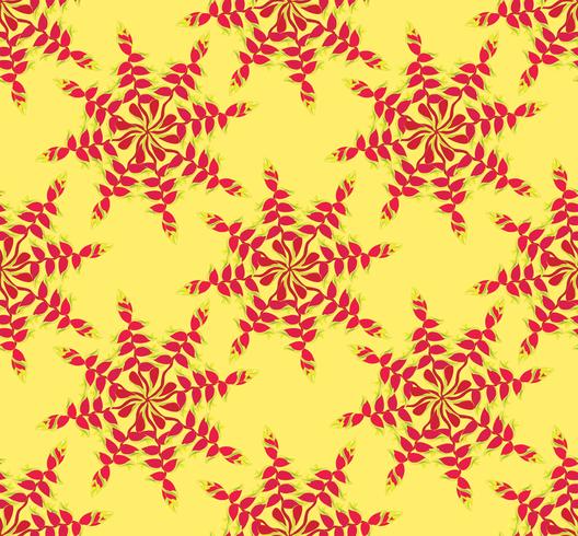 Abstract floral ethnic pattern. Geometric floral ornament. vector