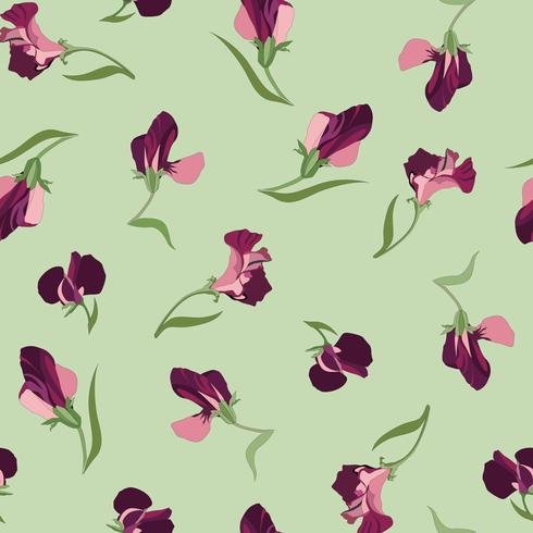 Floral seamless pattern. Flower swirl background. Floral ornamen vector