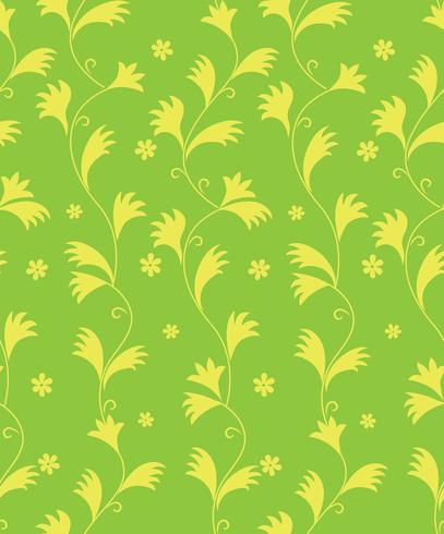 Abstract floral pattern. Leaves swirl seamless backdrop vector