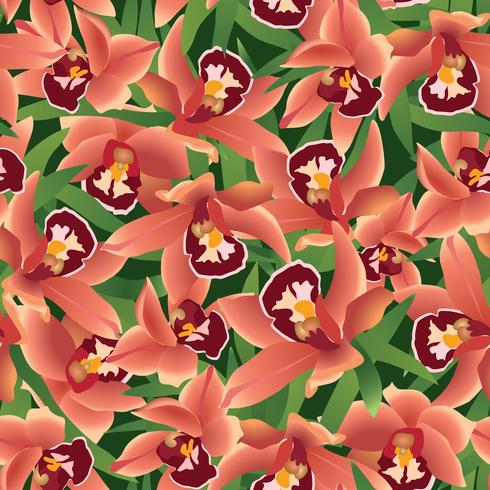 Floral seamless background. Flower ohrid backdrop vector