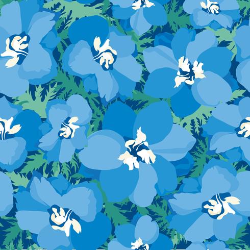 Resumen patrón floral del azulejo. Fondo de flor de jardín vector