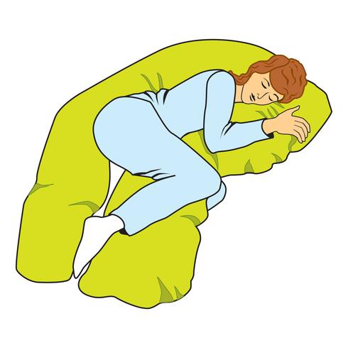 sleeping woman vector