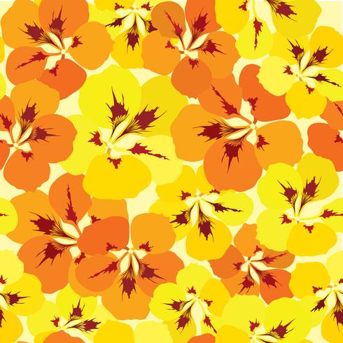 Abstract floral tile pattern. Garden flower background vector