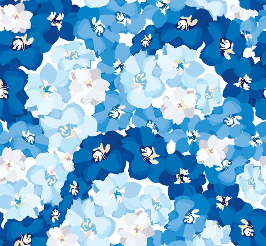 Abstract floral tile pattern. Garden flower background vector