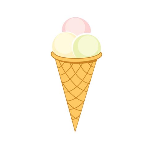 Ice cream isolated. Vector illustration