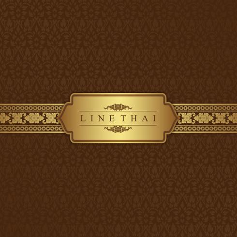 Thai art luxury temple, background pattern decoration for printing, flyers, poster, web, banner, brochure and card concept vector illustration