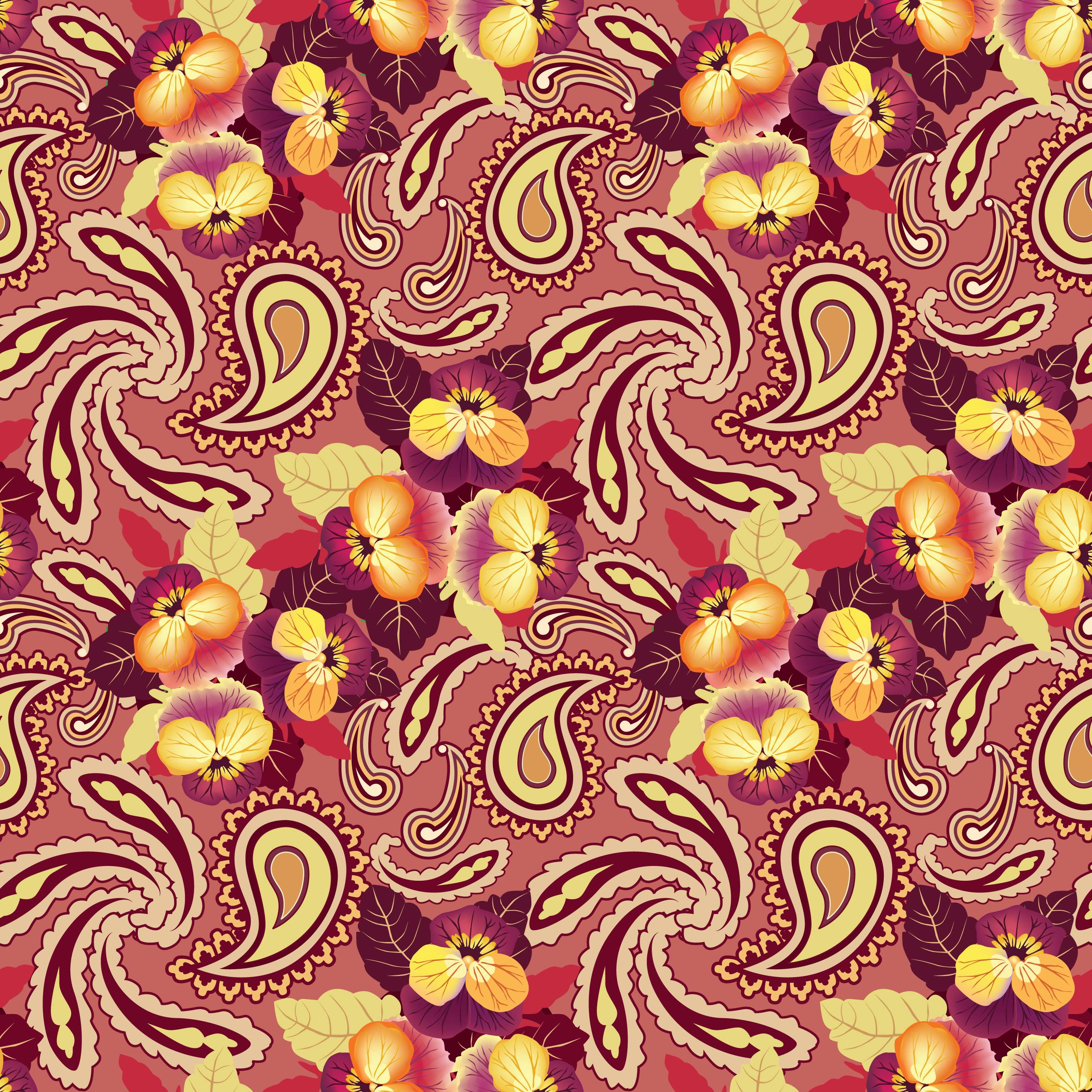 Download Floral seamless pattern. Oriental texture. Flower ornament 527499 - Download Free Vectors ...