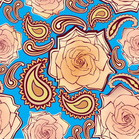 Floral seamless pattern. Flower background. Ornamental texture vector