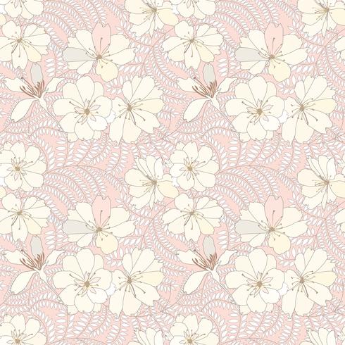 Floral seamless pattern. Flower background. Flourish garden texture vector