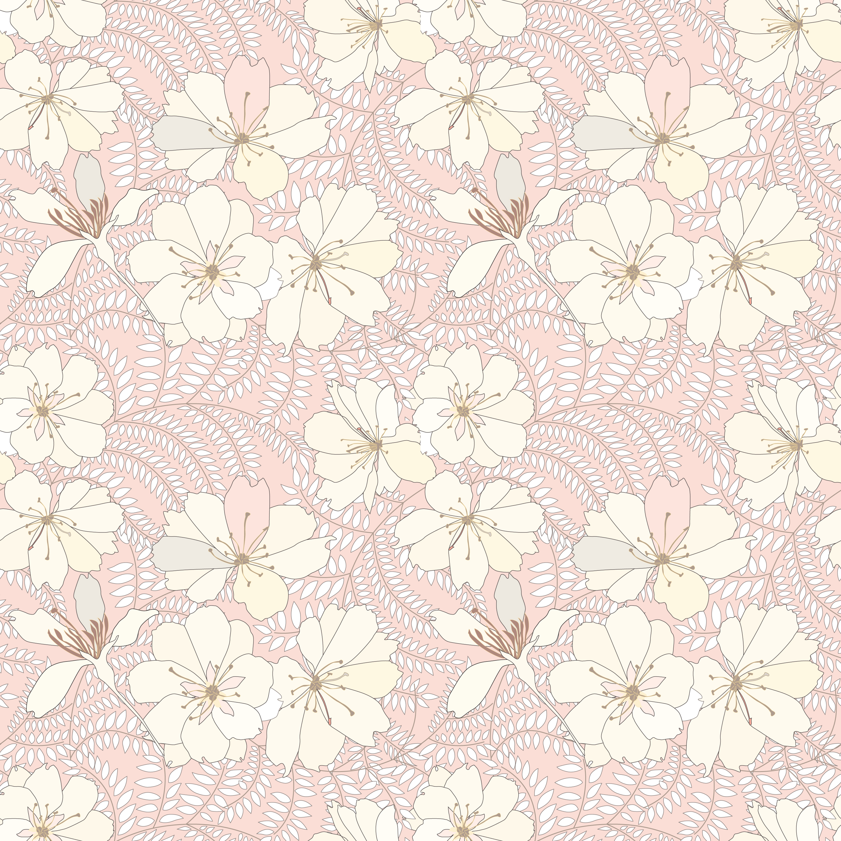 Floral seamless pattern. Flower background. Flourish garden texture