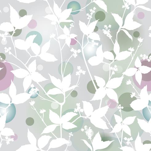 Floral pattern. Leaves seamless background. Ornamental garden vector