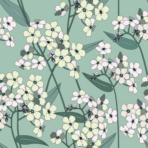 Floral seamless pattern. Flower background. Flourish garden texture vector