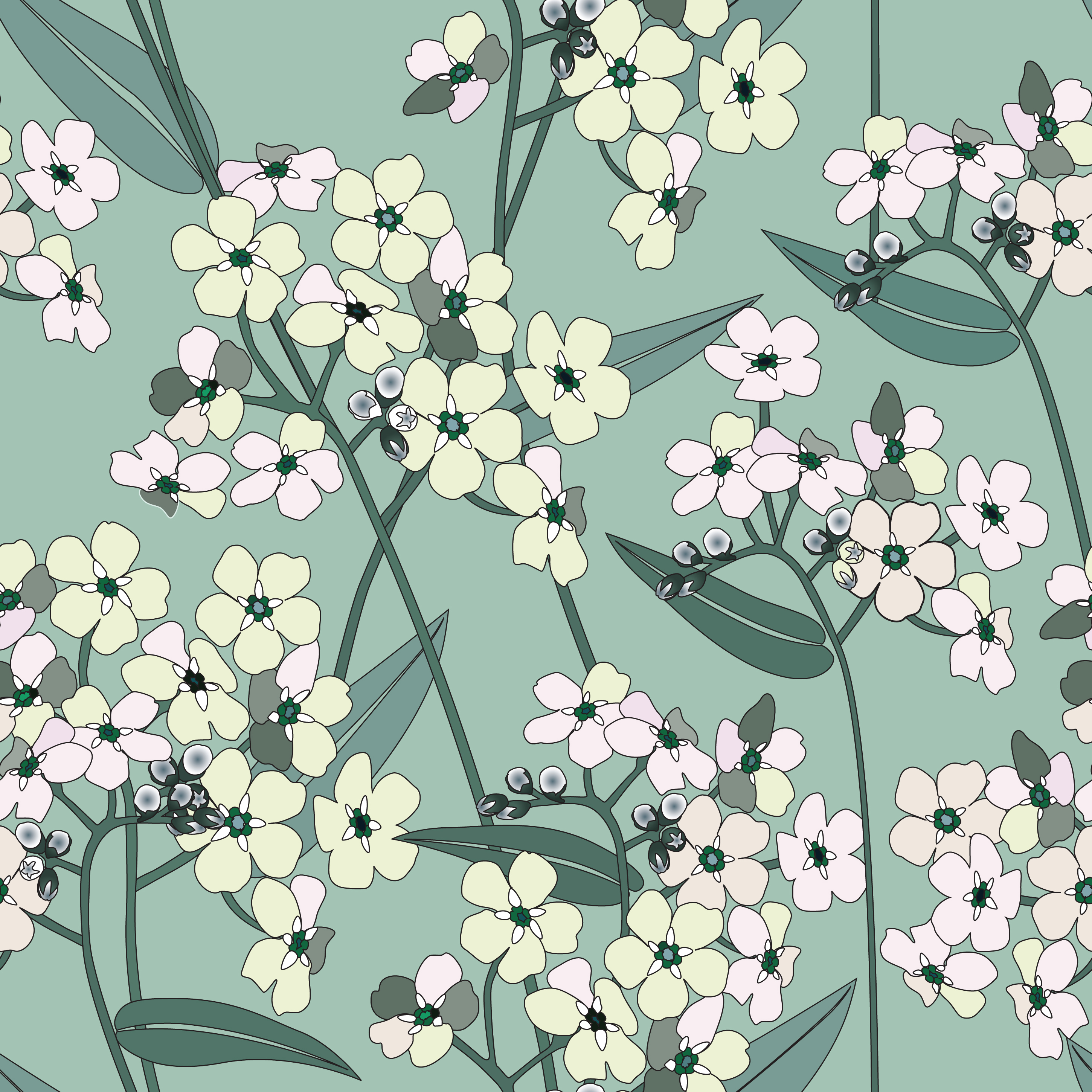 Floral Seamless Pattern Flower Background Flourish Garden Texture Floral Seamless Pattern Flower Background Flourish Garden Texture