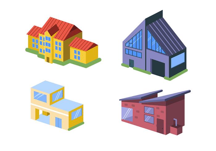 Isometric House in White Background vector