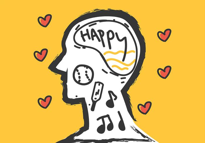 Mental Health in Yellow Background vector