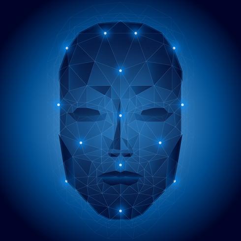 Artificial Intelligence Face Cyber Mind  vector