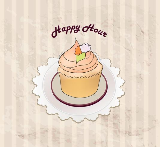 Cake. Cafe Menu Background. Bakery Label. Sweet, Dessert Poster vector