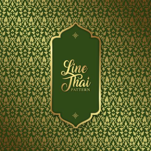Thai art luxury temple, background pattern decoration for printing, flyers, poster, web, banner, brochure and card vector illustration