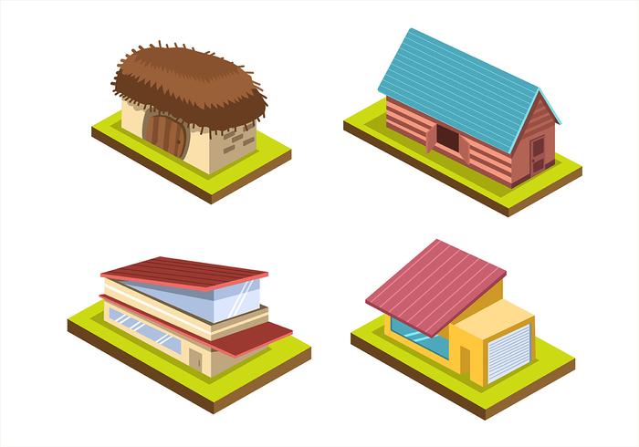 Isometric House on White Background vector