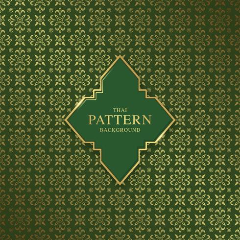 Thai art luxury temple, background pattern decoration for printing, flyers, poster, web, banner, brochure and card vector illustration