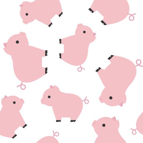 Piglet seamless pattern vector