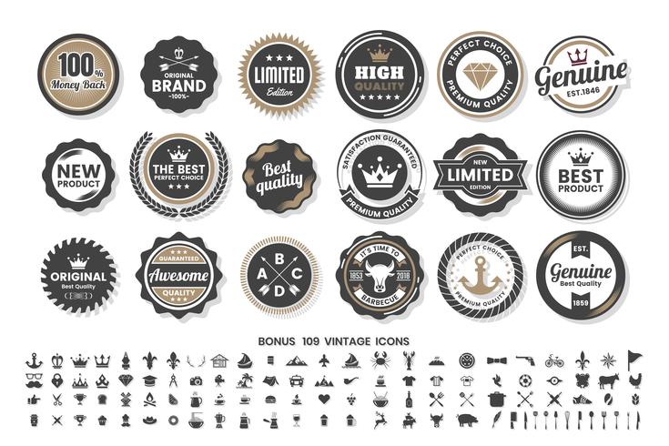 Vintage Retro Vector Logo para banner