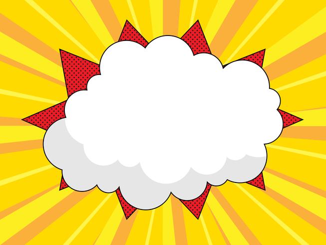 pop art, comic book blank speech bubble vector