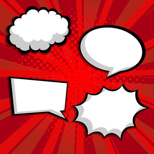 pop art, comic book blank speech bubble vector