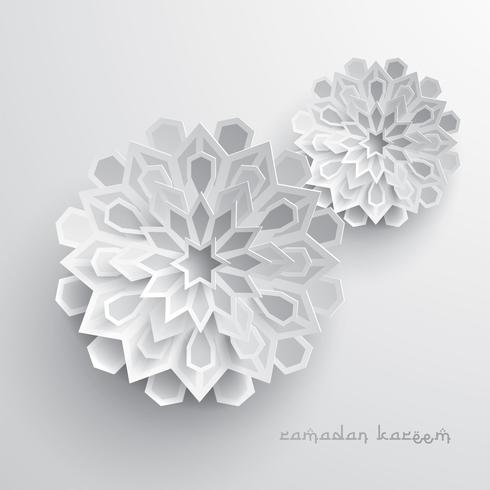 Paper graphic of islamic geometric art vector