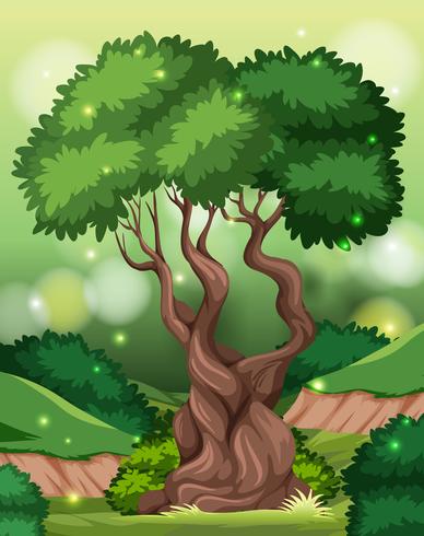 A tropical rainforest background vector