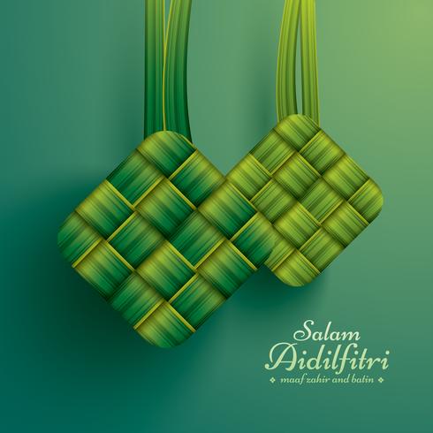 Ketupat rice dumpling vector