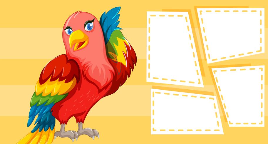 bird themed design for writing vector