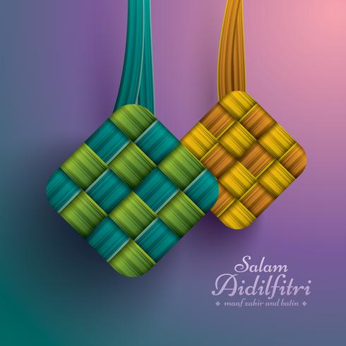 Ketupat rice dumpling vector