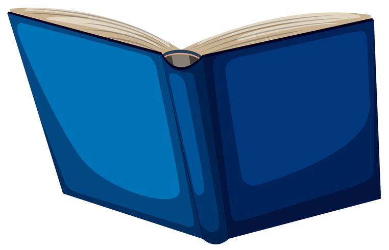 Fondo aislado libro azul blanco vector