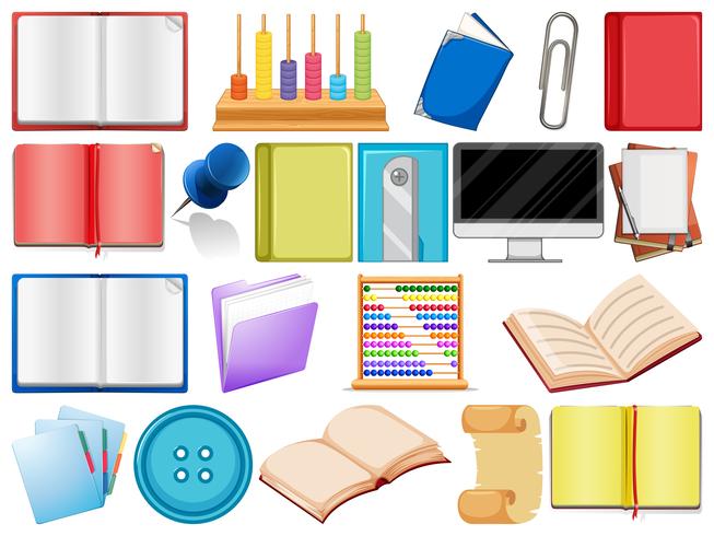 school or school equipment vector