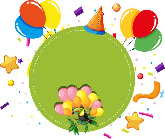 A birthday card template vector