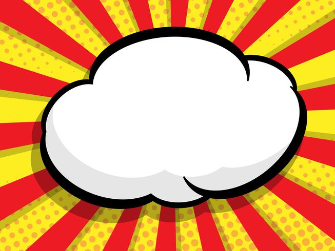 blank speech bubble pop art, comic book vector
