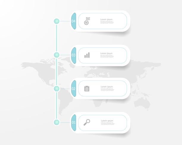 vertical timeline infographics 4 steps vector