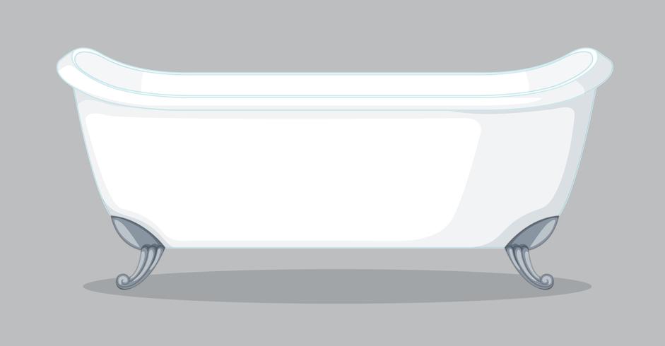 A bathtub on grey background vector