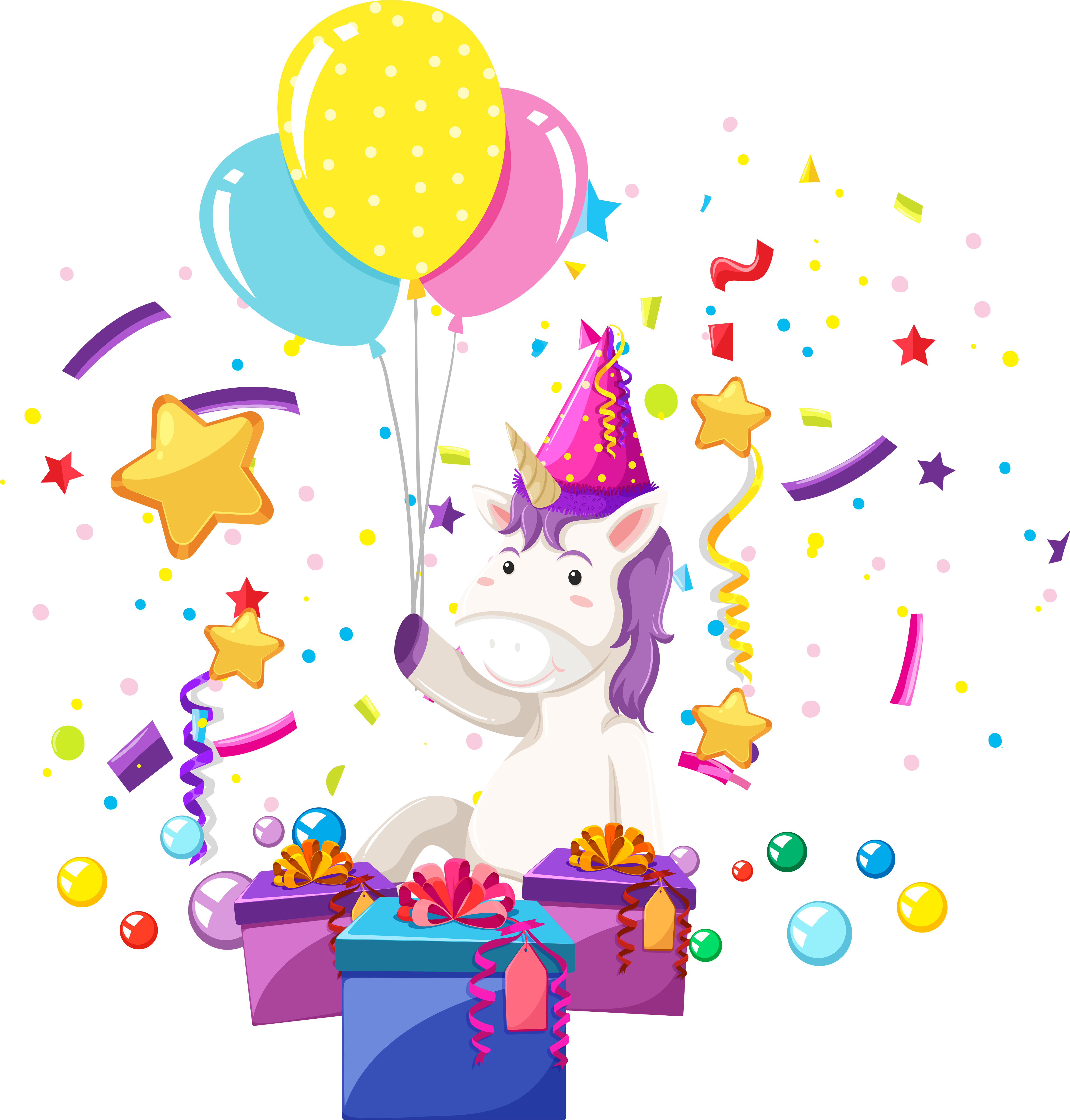 Download A unicorn celebrate birthday - Download Free Vectors ...