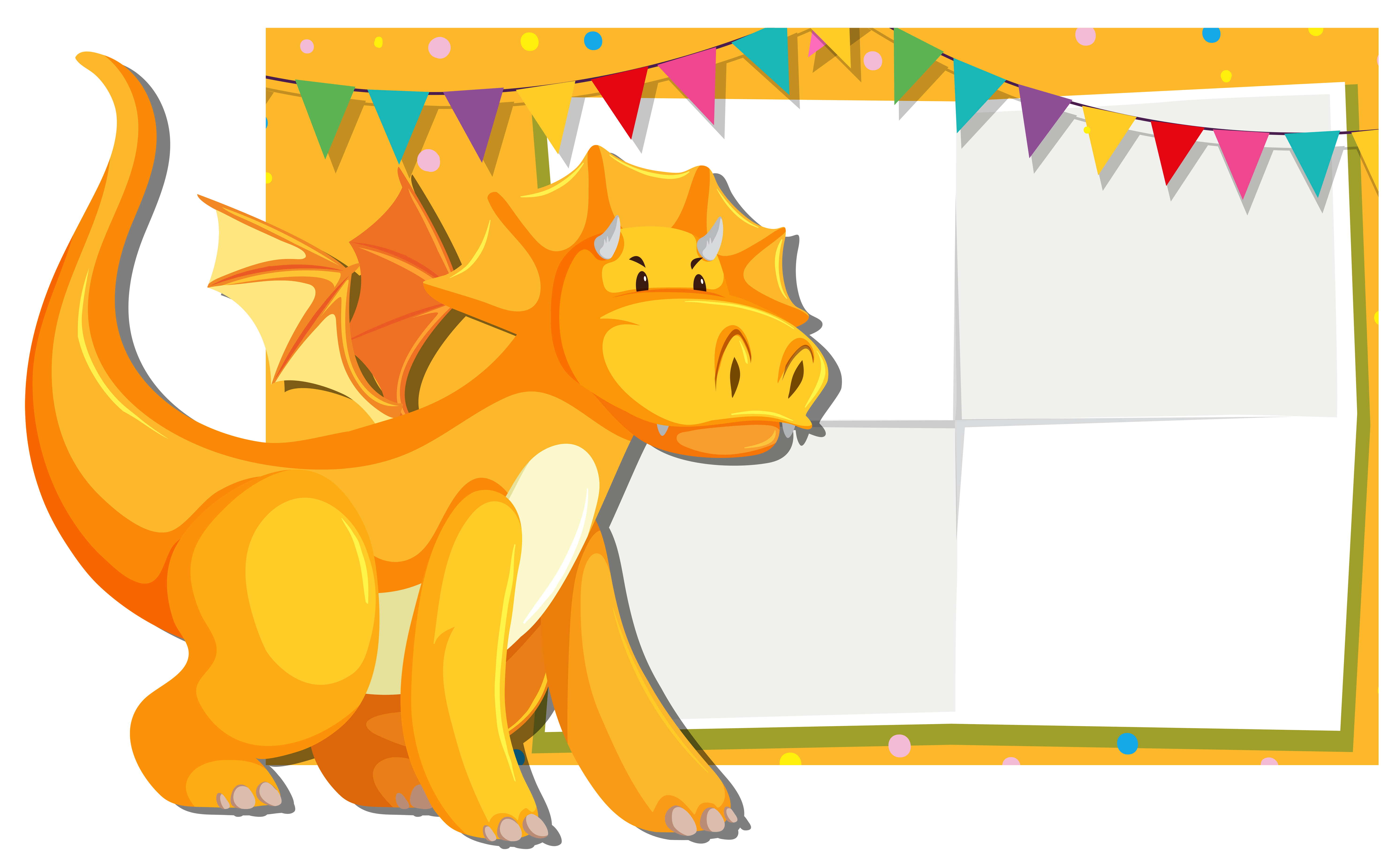 A dragon on paper note template 528334 Vector Art at Vecteezy