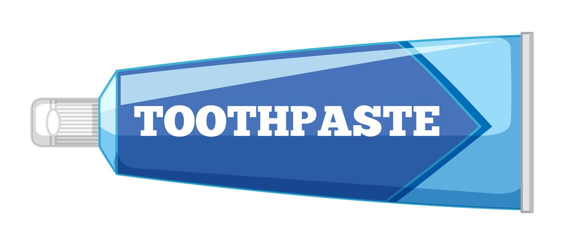 Isolated toothpaste on white background vector